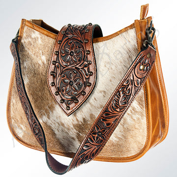 American Darling Hobo Hand Tooled Hair On Genuine Leather Western Women Bag | Handbag Purse Bags for Cute